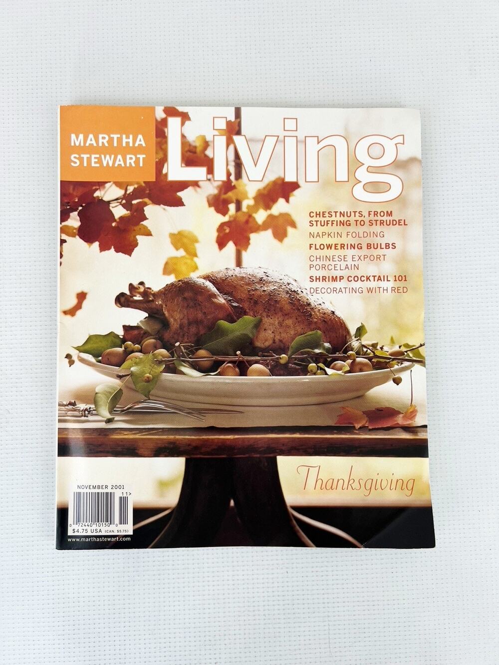 Vintage Martha Stewart Living November 2001 Thanksgiving Magazine Number 96